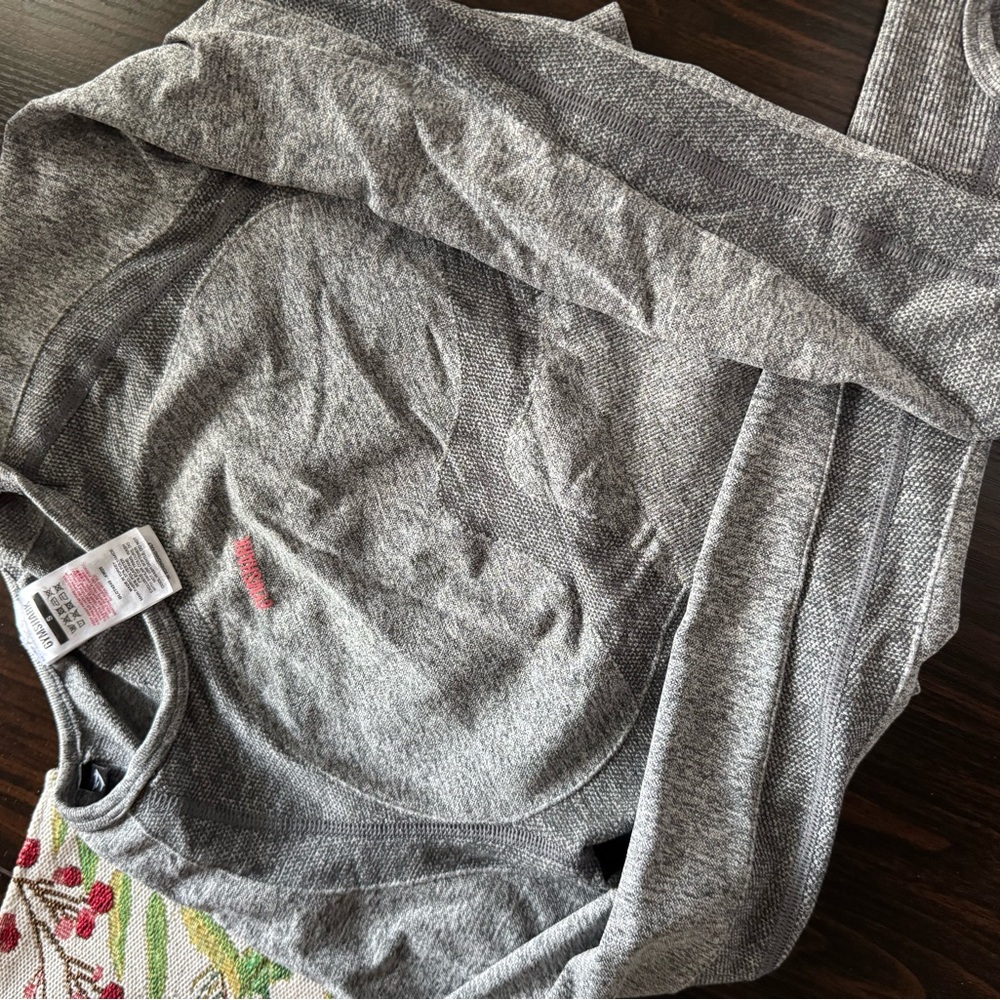 Gymshark Gray Long Sleeve Workout Top